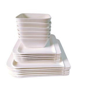 18 Pieces rectangular dinner set