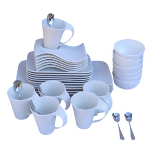 36 Pieces long plates set multipurpose spoons